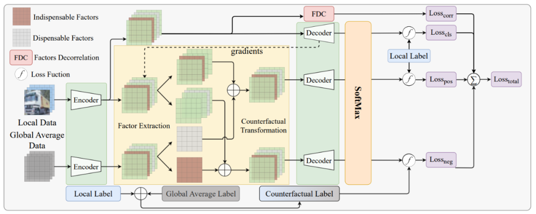图 3：FedCFA 中的本地模型训练流程