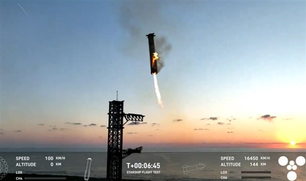 （去年10月的第五次试飞成功演示“筷子夹火箭”）