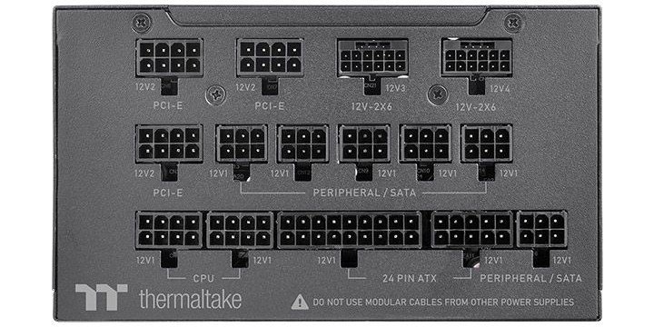 ▲ 电源模组接口面板标注了具体属于哪一路 +12V