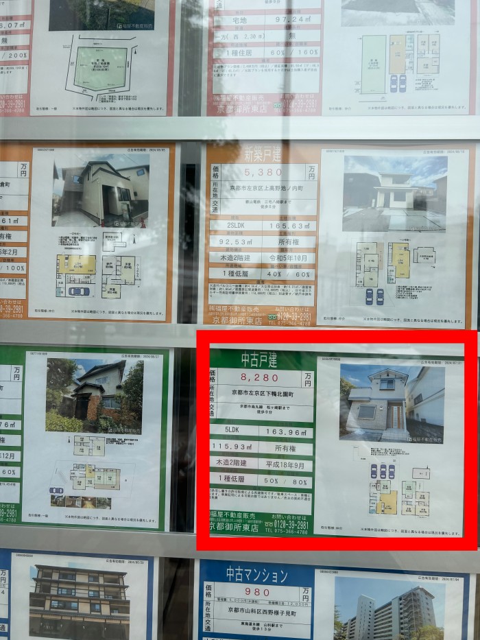 京齐房价,中心区域乌丸线旁中古一户建售价近400万元。 李获胜/摄