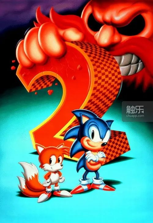 MD 版《索尼克 2》欧美版封面