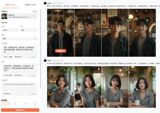 ▲打几个字,就能生成会动的数字人