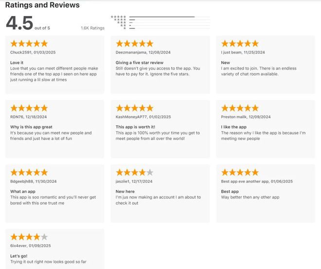 （图源：VXlive在App Store评论页面）