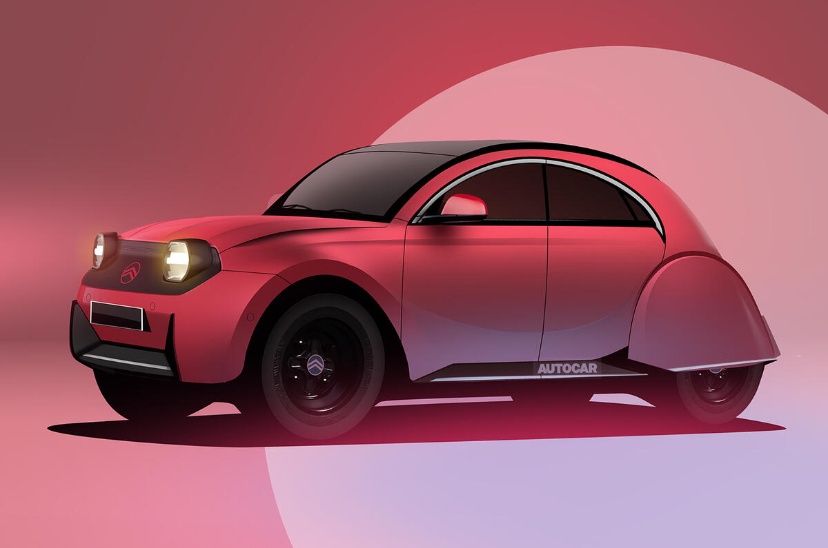 ▲ Autocar 绘制的纯电版 2CV 渲染图