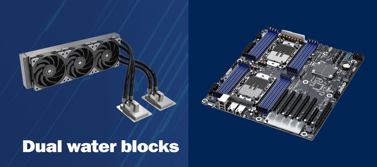 银昕面向双路服务器平台推出双冷头一体式水冷散热器XE360PDD