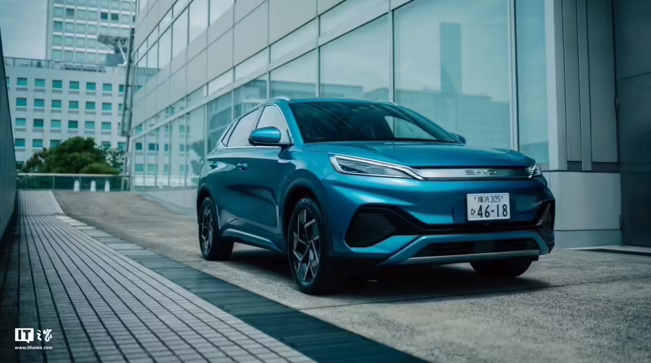 ▲ 比亚迪在日本推出的 ATTO 3 纯电动汽车，对应国内元 PLUS