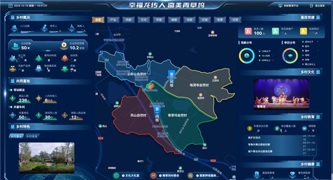 青草坞村未来乡村驾驶舱