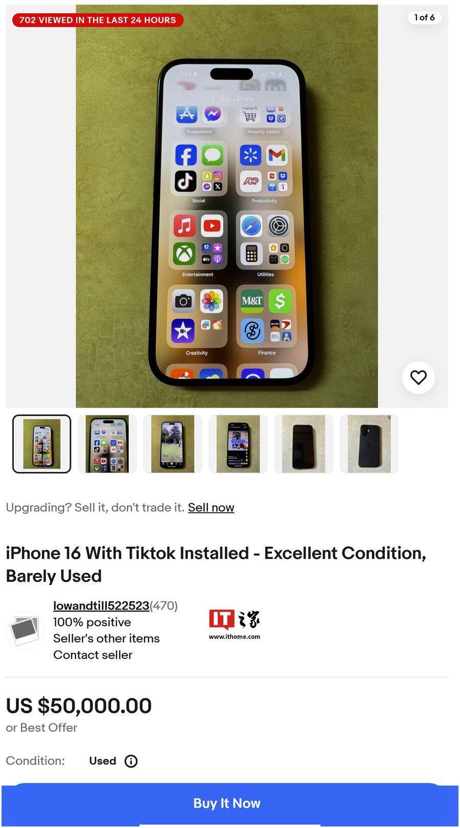 美国用户为TikTok疯狂：二手iPhone身价暴涨，最高达5 万美元