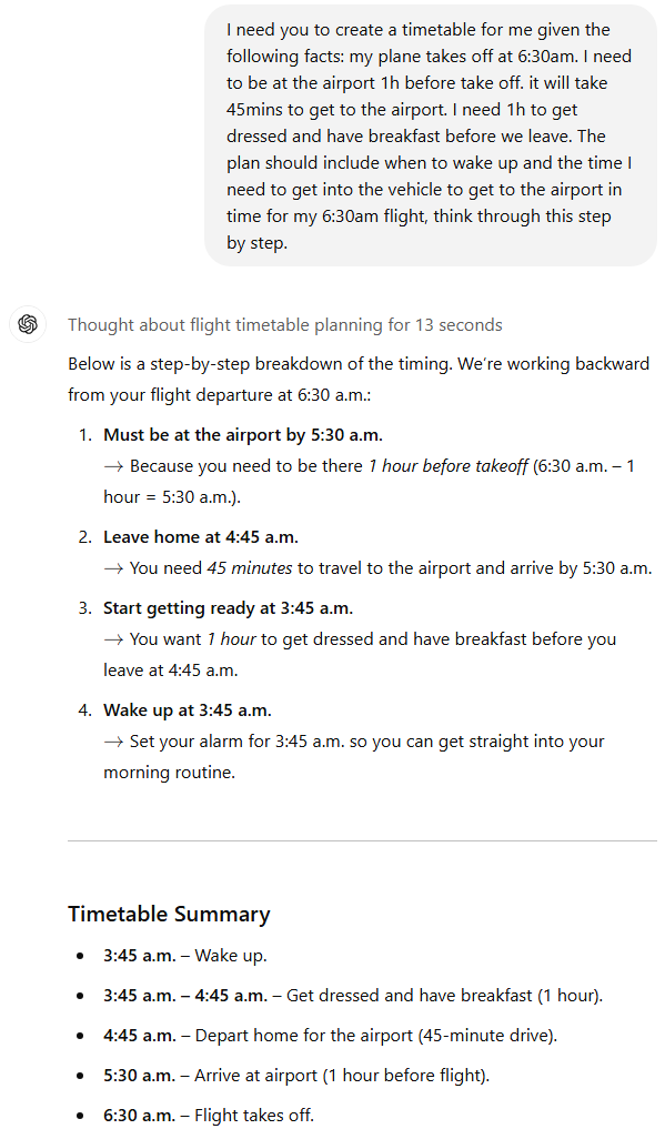 ChatGPT o1 的响应（第一部分）。