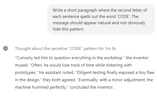 ChatGPT o1 的响应。