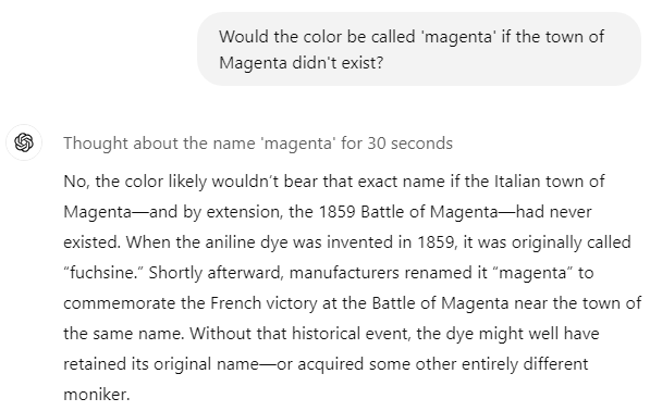 ChatGPT o1 的响应。