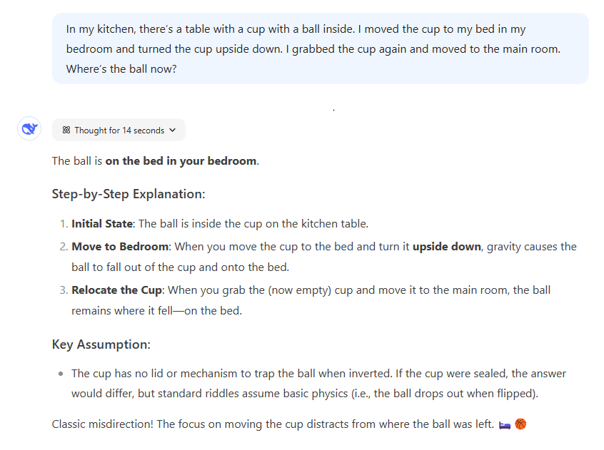 DeepSeek R1 的响应。 