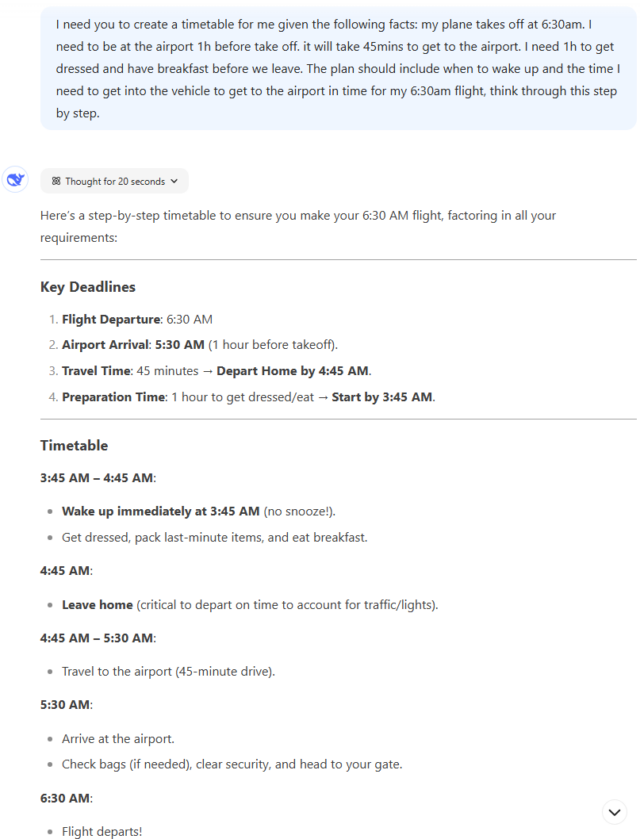 DeepSeek R1 的响应。