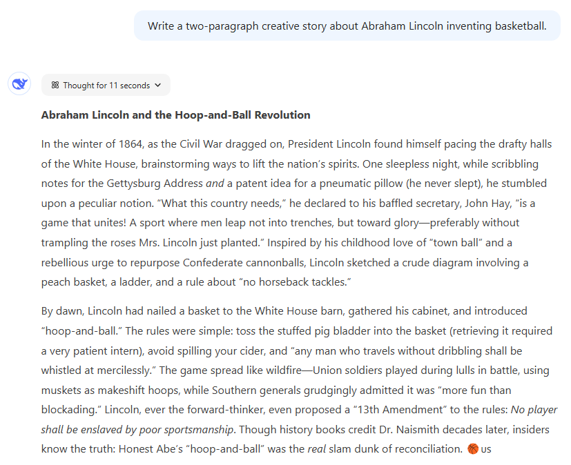 DeepSeek R1 的响应。