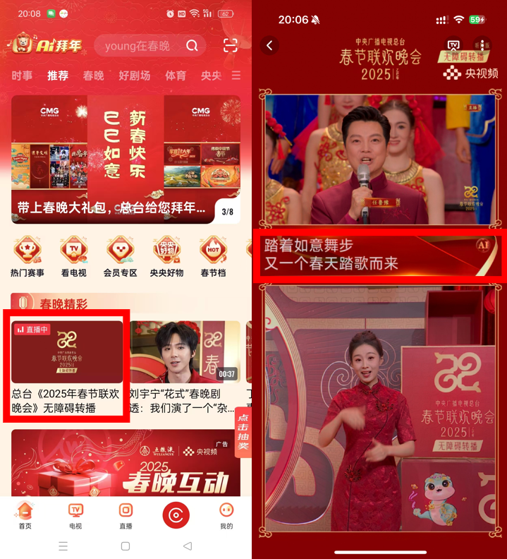 （图：央视频无障碍转播实时字幕）