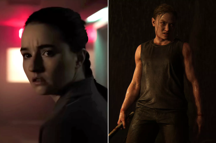 ▲ 凯特琳・德弗（左），游戏中的艾比・安德森（右）