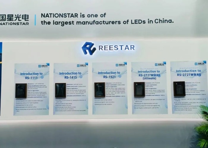 ▲国星光电展出REESTAR系列产品