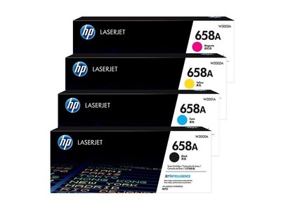 图为：惠普658A标准容量四色套装高清实拍图