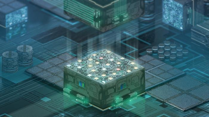 新设计的光电器件可适应光线，模拟突触和神经元进行光学神经形态计算。图片来源：沙特阿卜杜拉国王科技大学