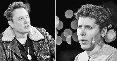 图片说明：左图为马斯克，右图为奥尔特曼。（视觉中国）