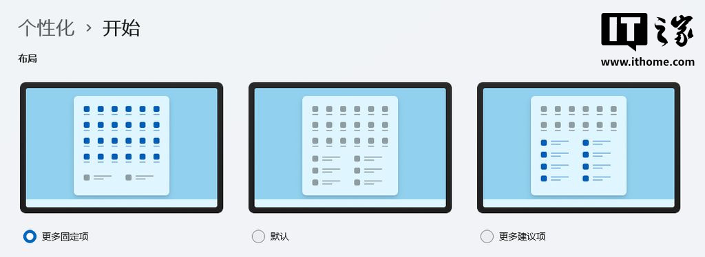 消息源分享的截图显示，设置中出现一个名为“默认显示所有固定应用”的新选项，可能无需滚动，在第一页显示所有固定应用。