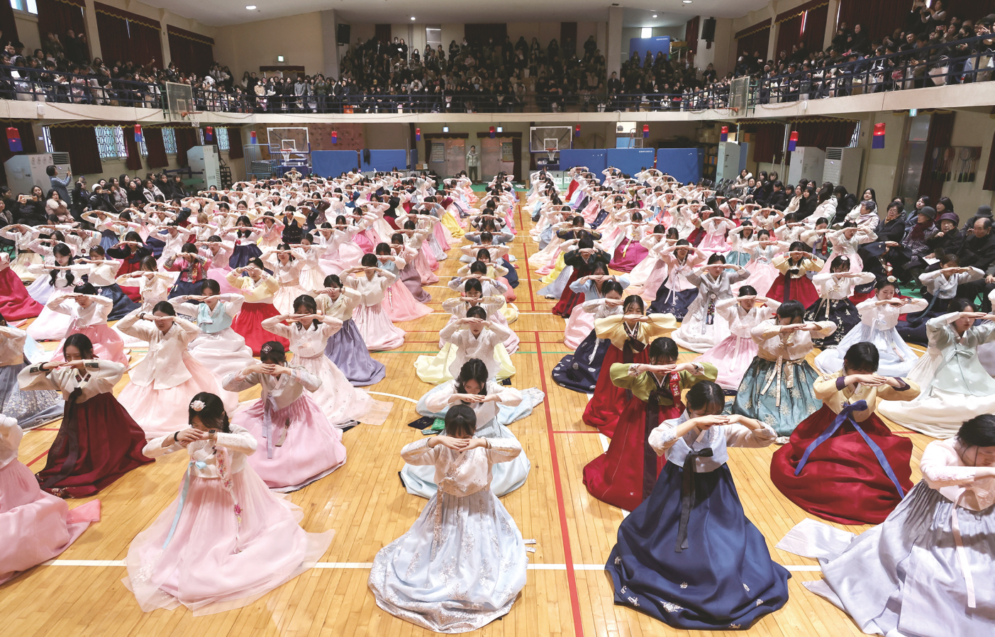 韩国 女子高中韩服毕业礼