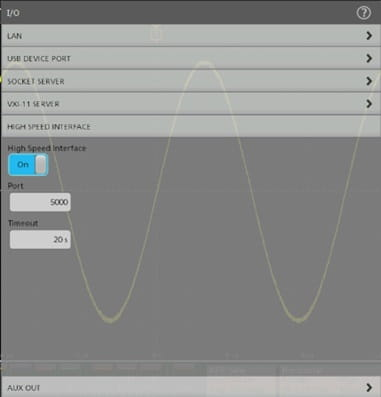图1 TekHSI设置菜单