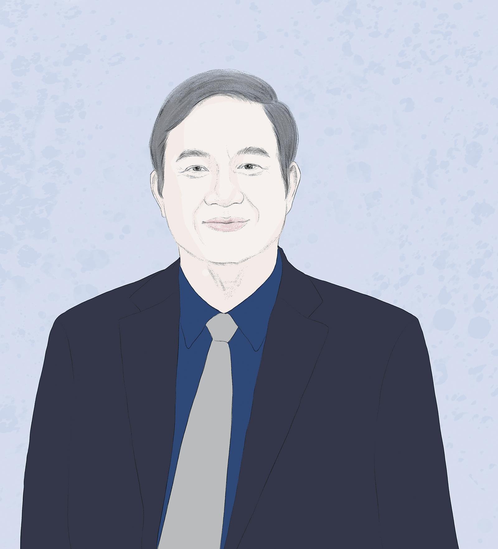 唐本忠院士 田晶娟绘