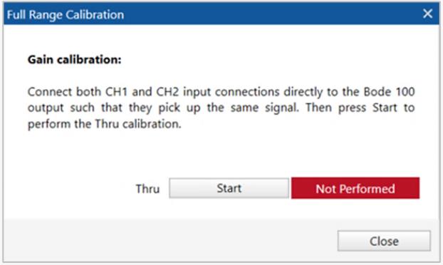 图9中的校准设置，连接输出，CH1和CH2，然后按开始按钮。资料来源：Renesas