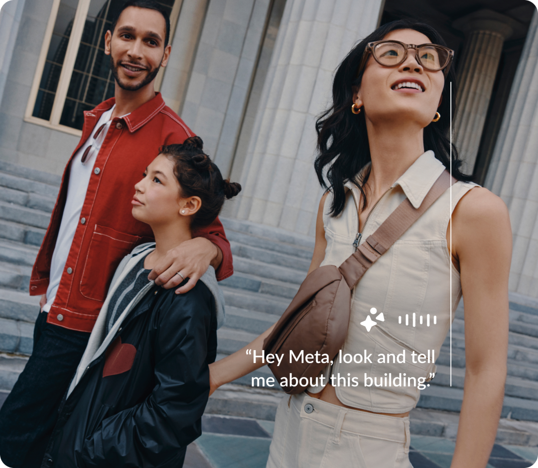 Meta AI 在 Ray-Ban Meta 上实现的多模态 AI 能力 | 图片来源：Meta