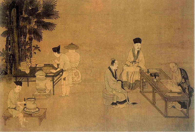 宋 刘松年 《撵茶图》图片来源：中国文化传媒新文创