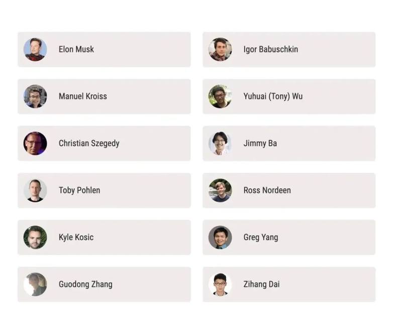 出现在直播中的两位华人为Jimmy Ba和Yuhuai Wu 图源：xAI