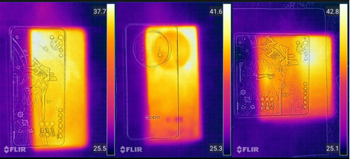 　　↑ OPPO Find N5《原神》外屏、背面、内屏温度