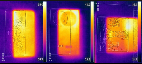 　　↑ OPPO Find N5《王者荣耀》外屏、背面、内屏温度