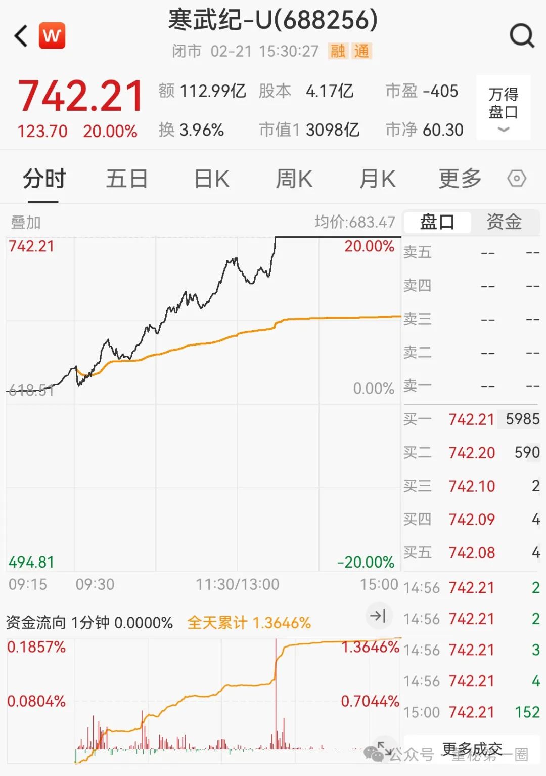 寒武纪20CM涨停的背后
