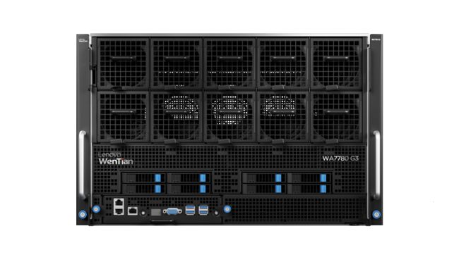 联想问天 WA7780 G3大模型训推一体服务器，图片来源：企业供图