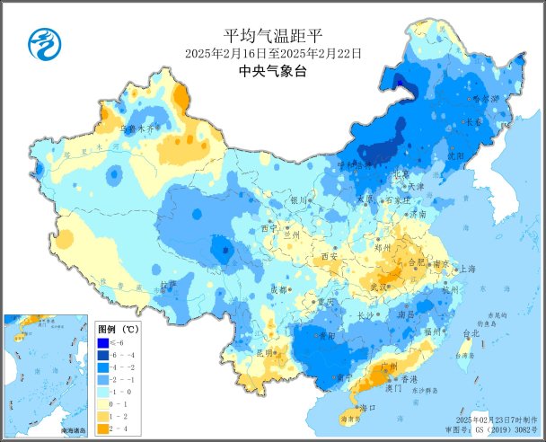 图1 寰宇平均气温距平