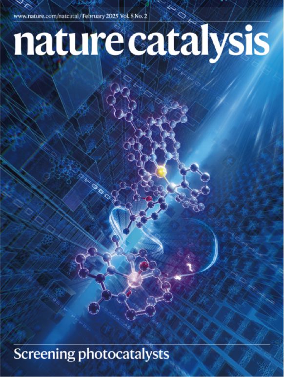 　　图为期刊封面，基于机器学习加速的人工光合系统高通量筛选。中国科大供图