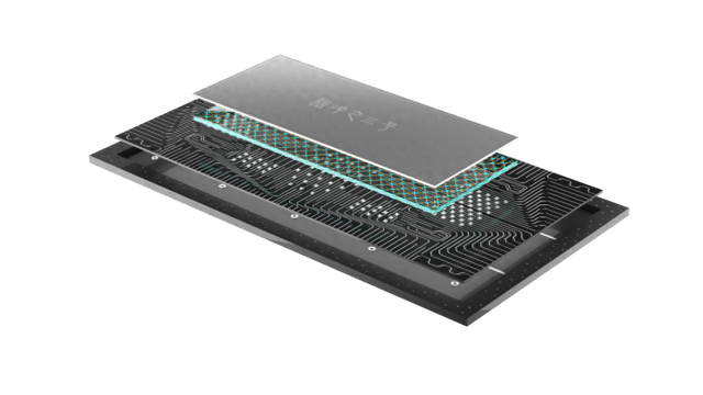 “祖冲之三号”芯片示意图。（科研团队供图）