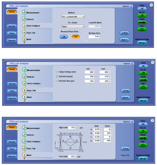 图 泰克GMSL/FPD-LINK示例软件向导界面
