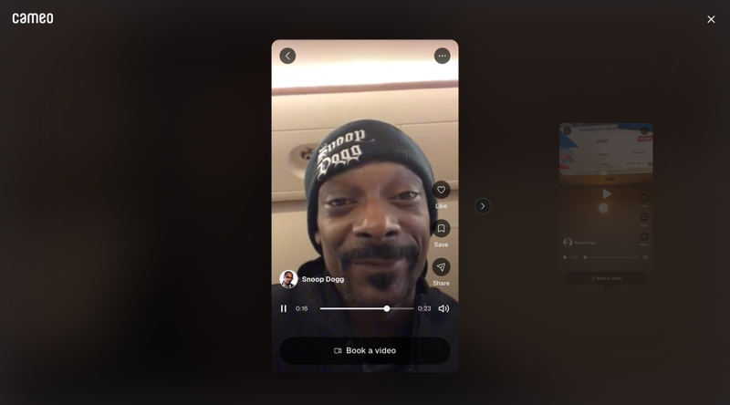 Snoop Dogg的定制视频