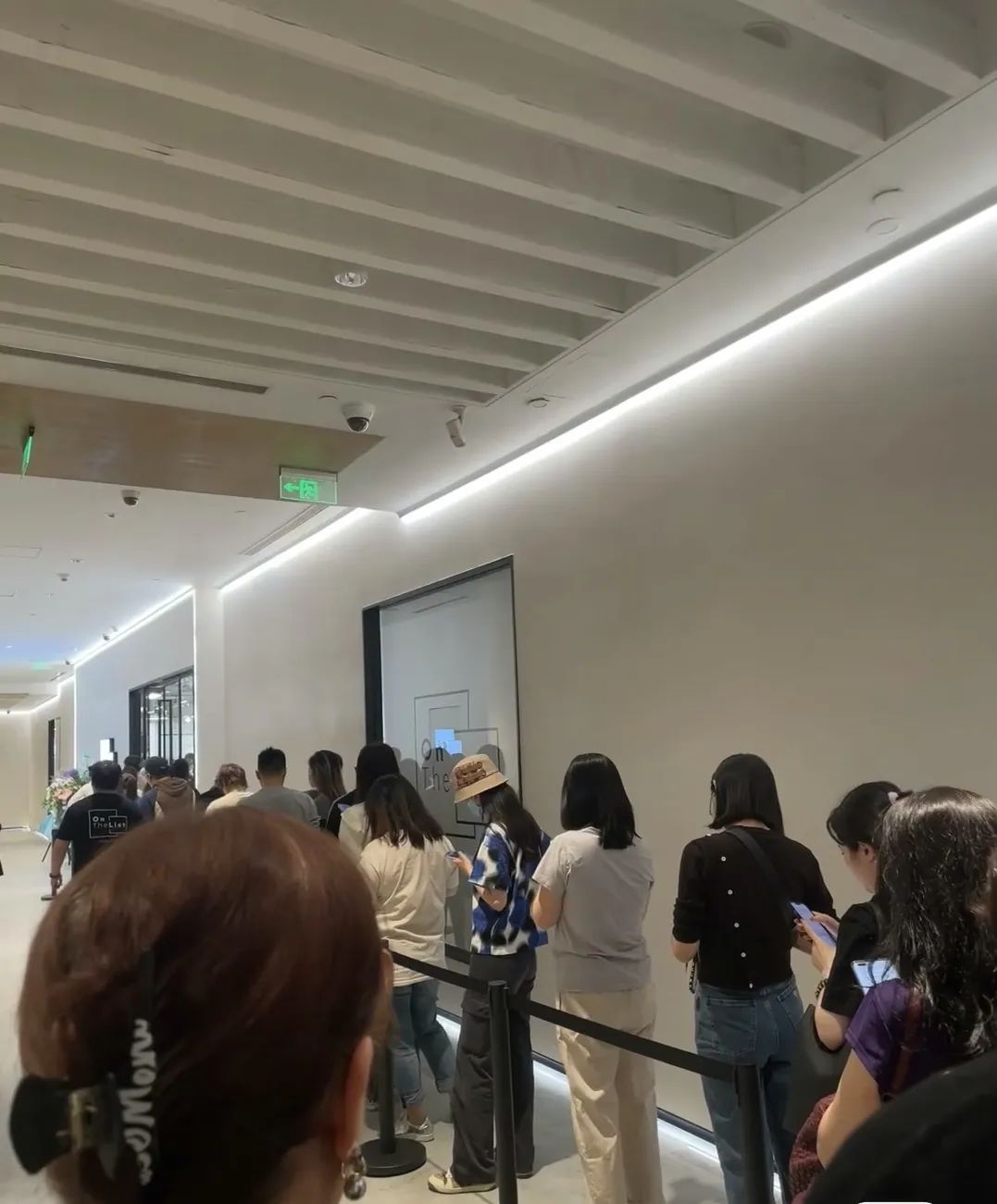 ●正在排队进场的顾客