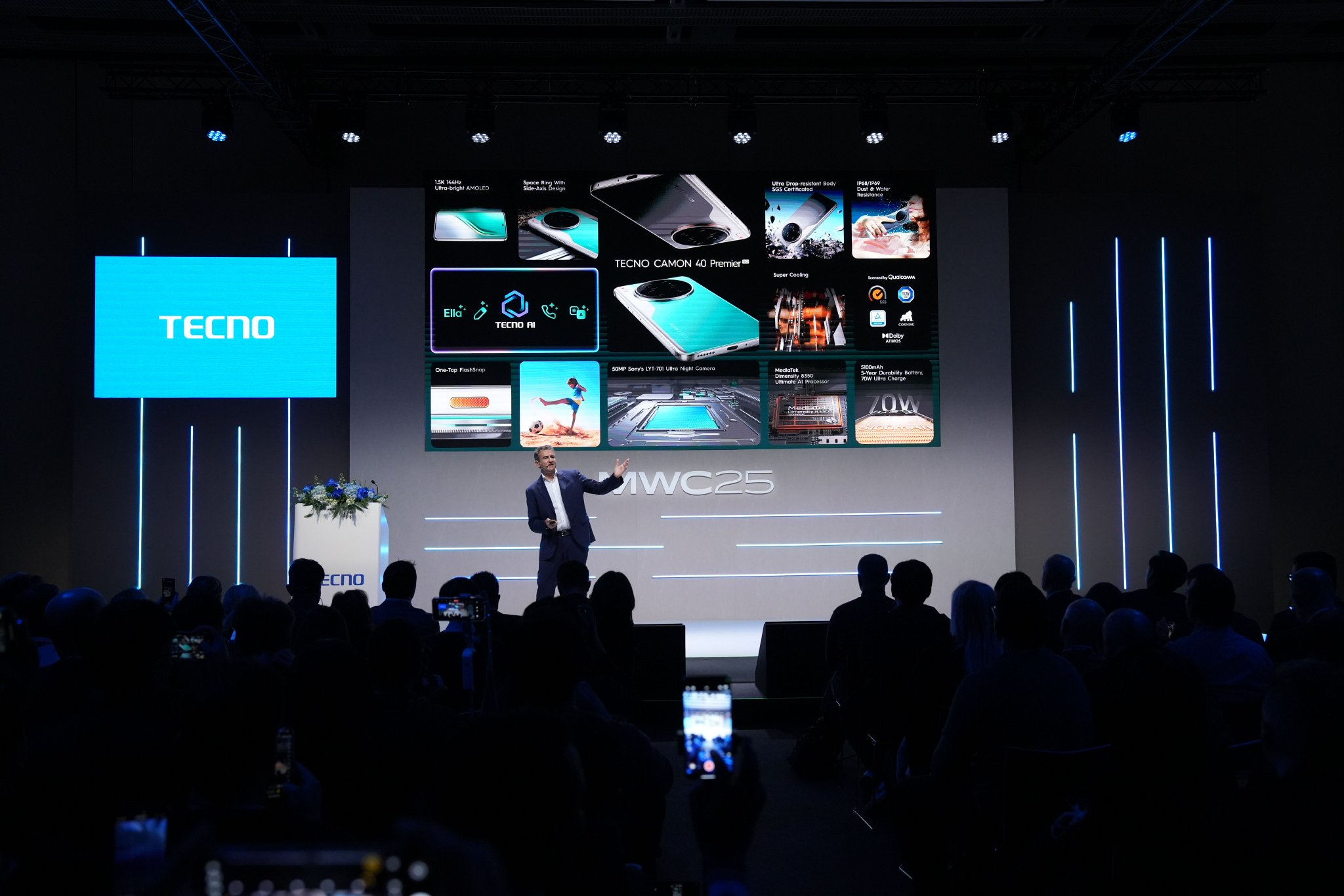 TECNO CAMON 40系列亮相MWC 2025:AI 重塑智能影像新标杆