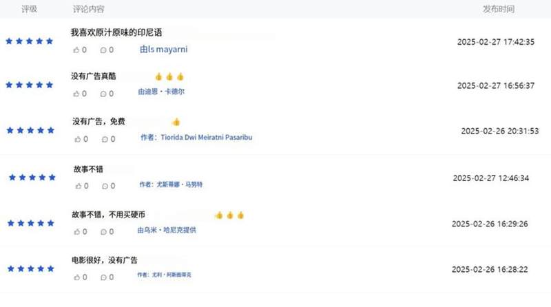 Melolo部分好评（来源：点点数据）