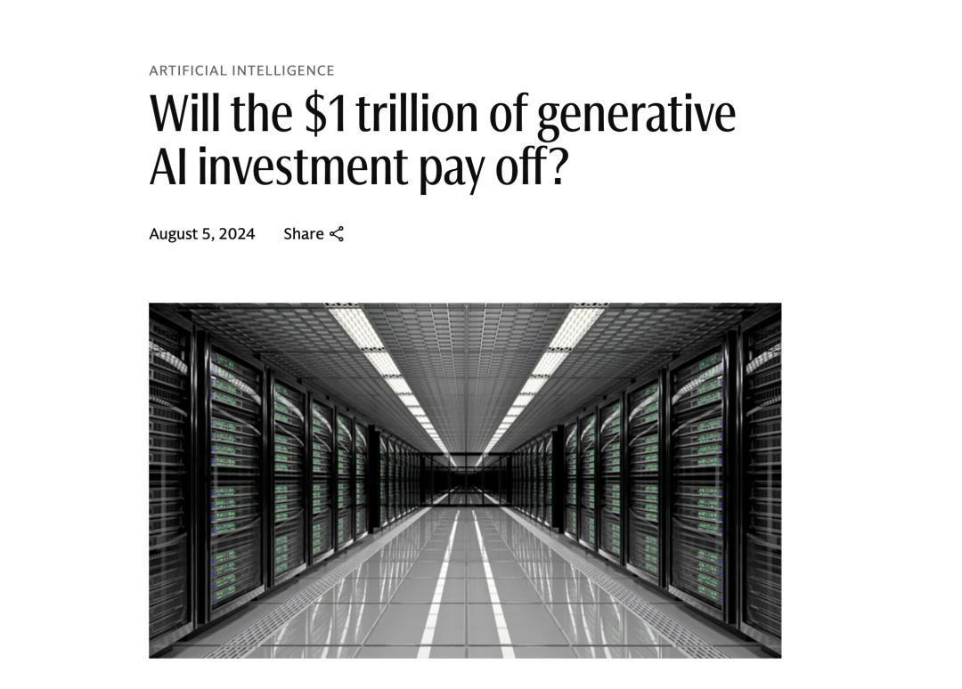 各大投行都在重新估值 AI 行业｜图片来源：高盛