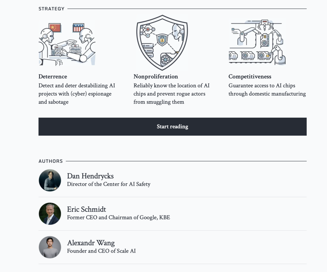 《超级智能战略》及合著者｜图片来源：nationalsecurity.ai