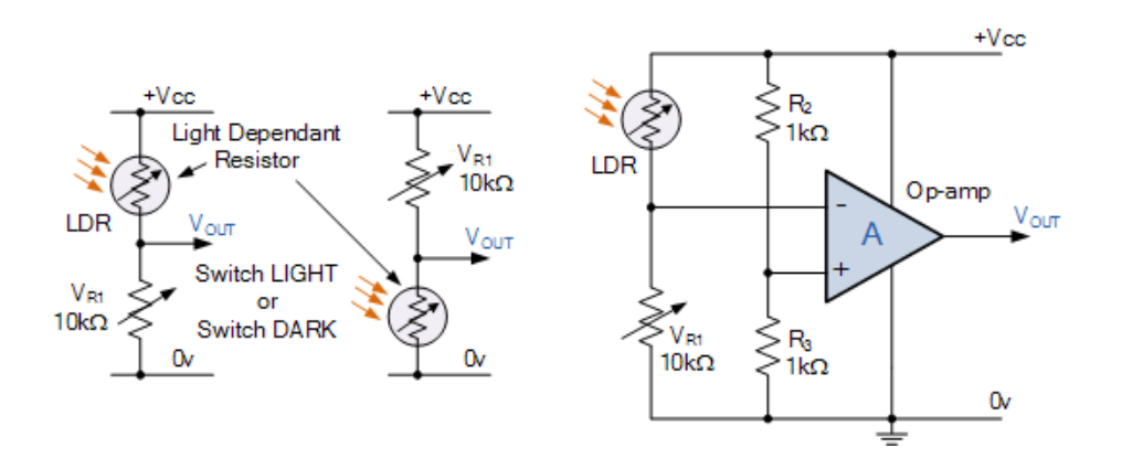 使用LDR光敏电阻的输入接口电路