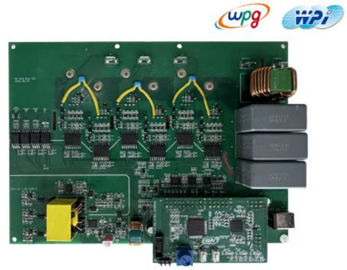 图示：基于onsemi e-Compressor空压机（SiC 800V）方案展示板图