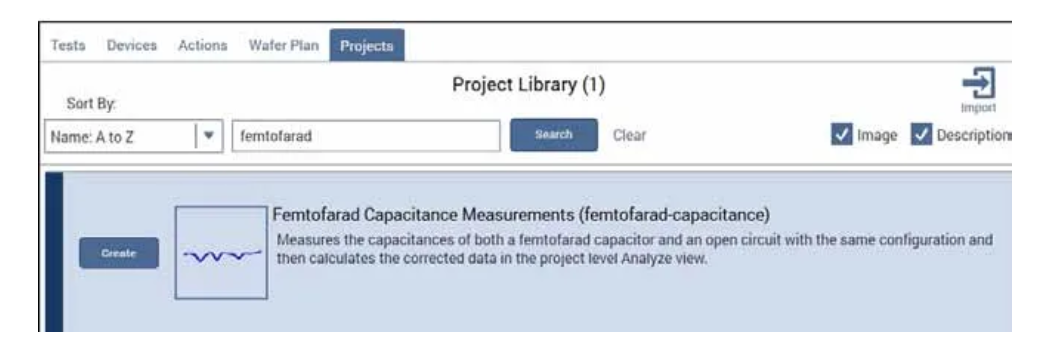 图3. 库中fF电容测量项目