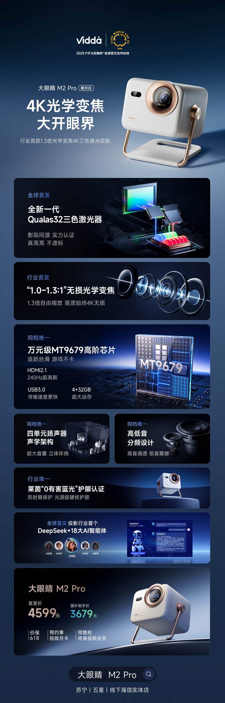 未使用品　Vidda m2 プロ　プロジェクター 未使用品 Vidda m2 プロ プロジェクター